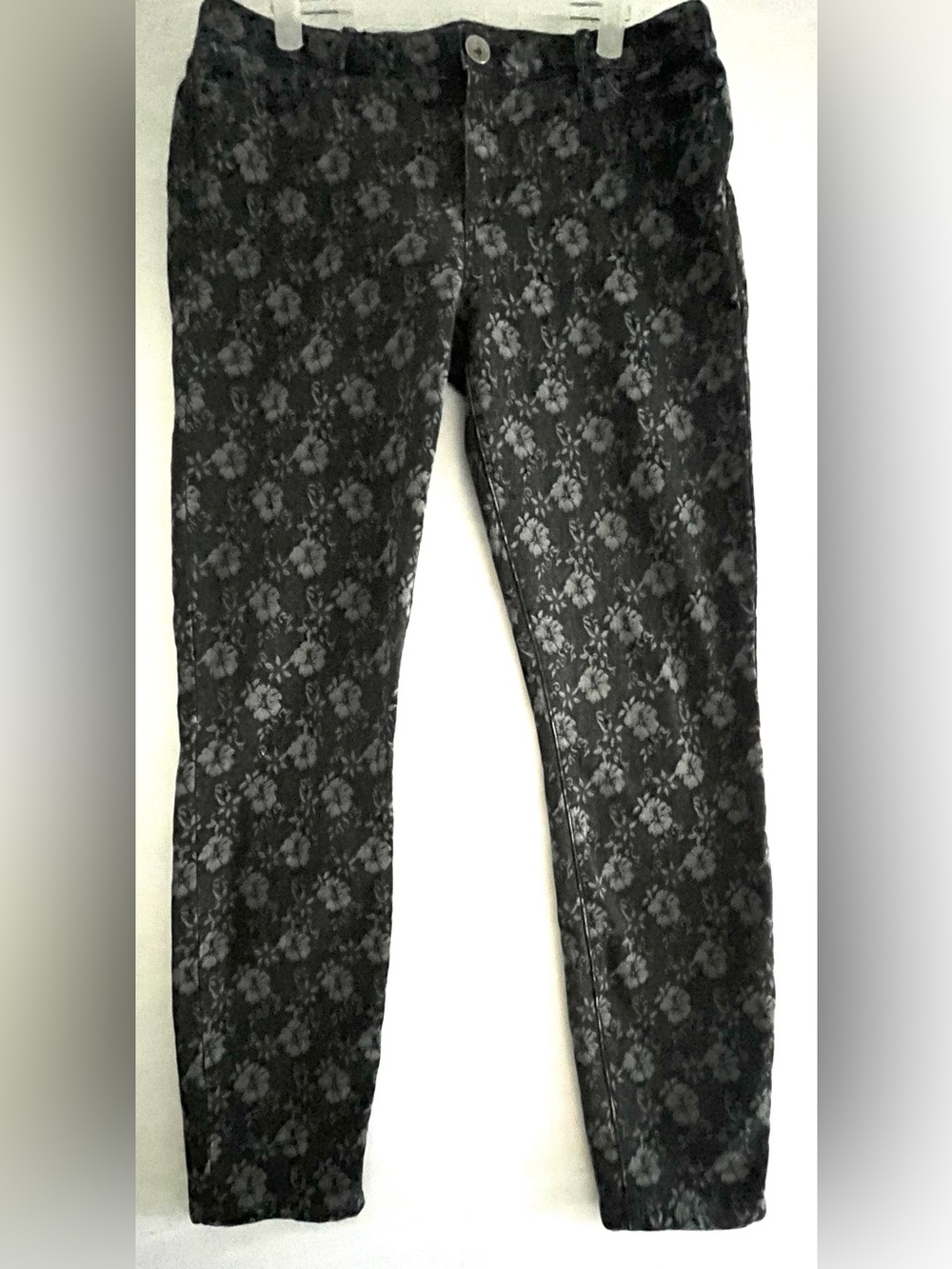 Banana Republic Brocade Floral Jeans Coquette Gothic Whimsical Denim